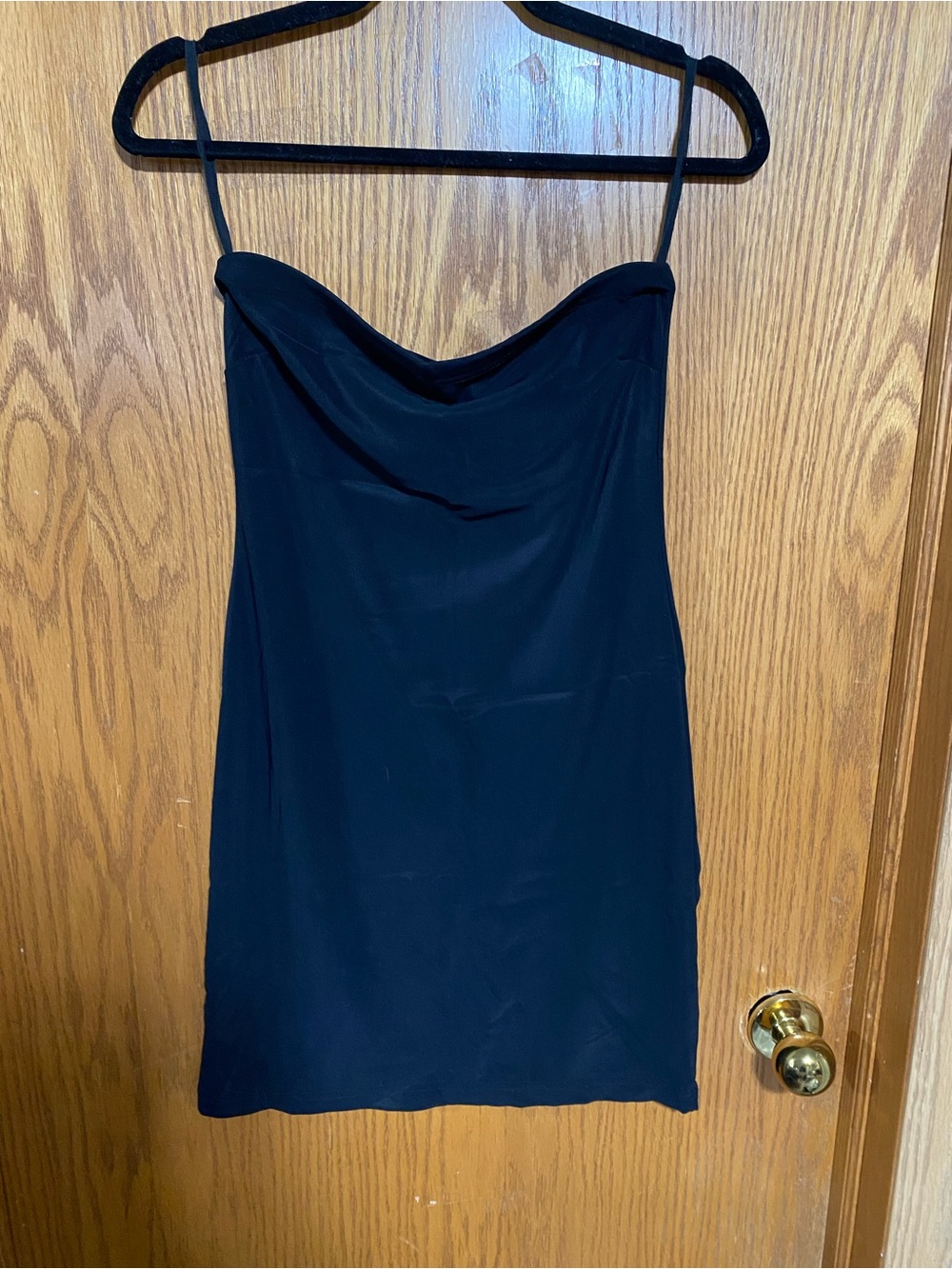 Y2K little black tube top dress